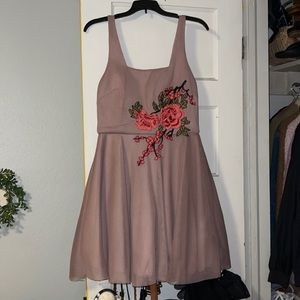 Neutral, formal mini dress!